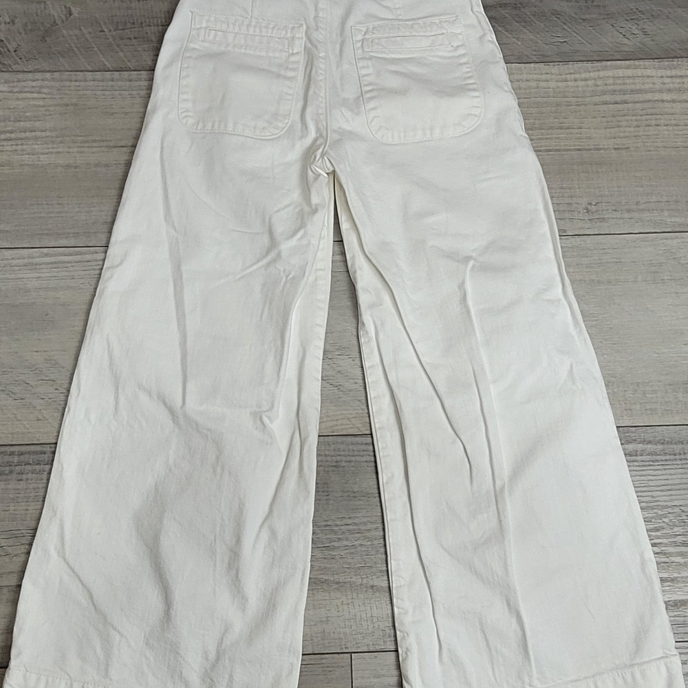 We The Free Colette Jeans Women Size 25 High Rise Button Fly Wide Leg Crop Boho - Picture 15 of 16